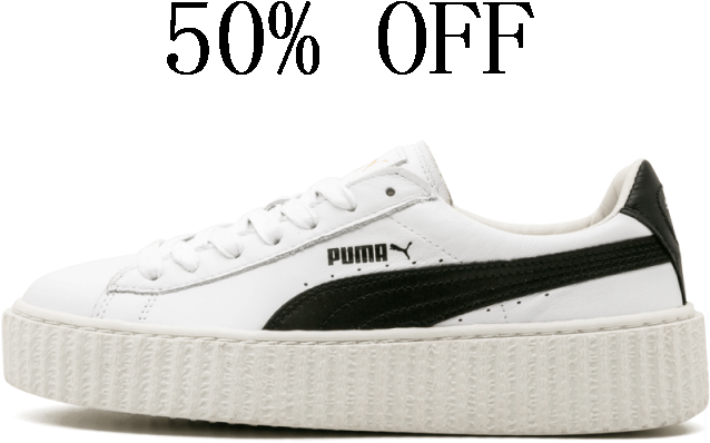 2007 Men/womenpuma Creeper White & Black - Skate Shoe (800x480), Png Download