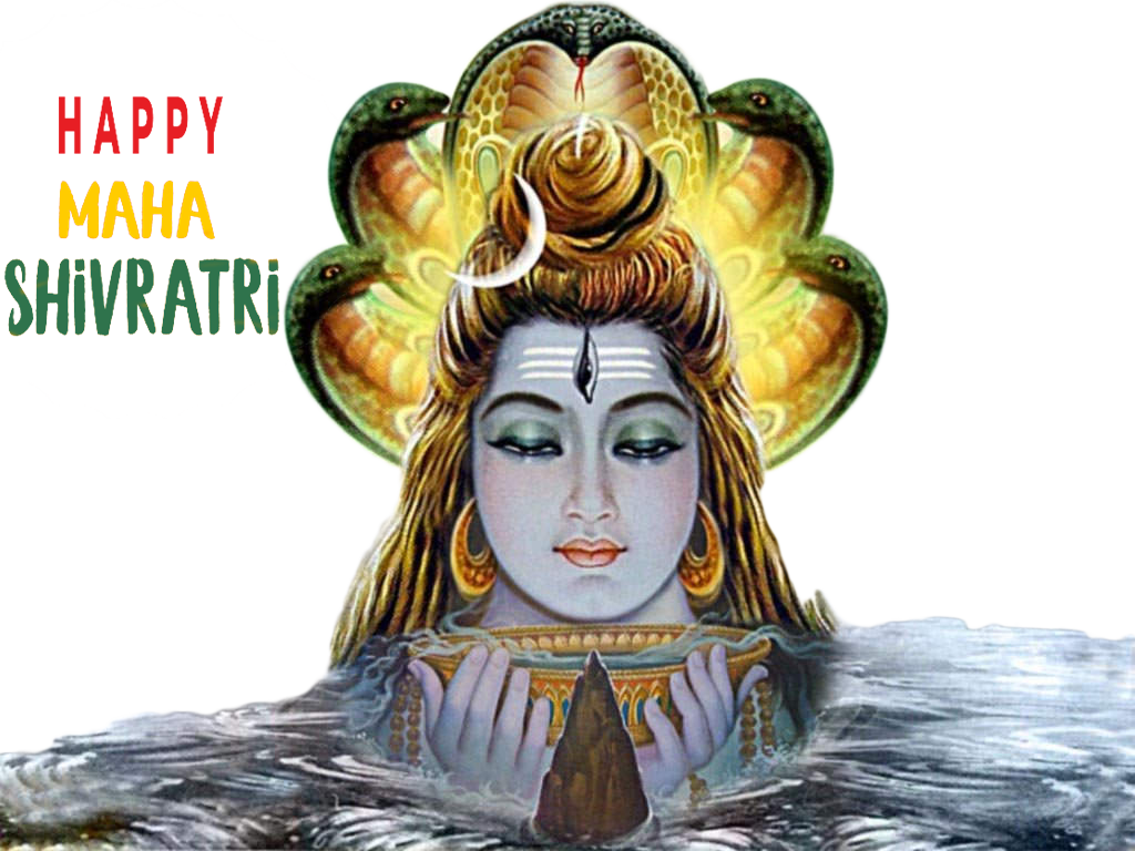 Happy Maha Shivratri Png Image - Lord Shiva Meet Krishna (1024x768), Png Download