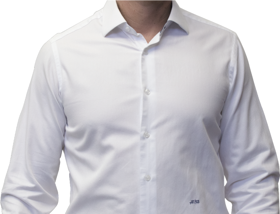 White Shirt 160s Cotton - Long-sleeved T-shirt (984x701), Png Download