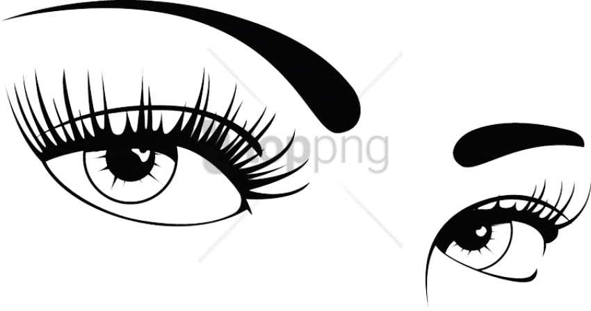 Free Png Eye With Lashes Png Image With Transparent - Designer De Sobrancelha Arte (850x448), Png Download