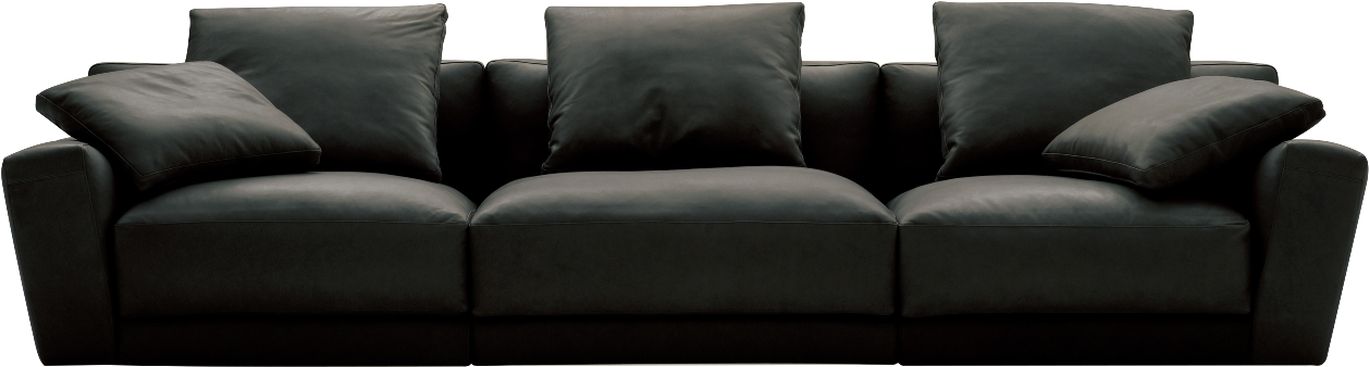 Black Sofa Png Background Image - Studio Couch (1356x889), Png Download