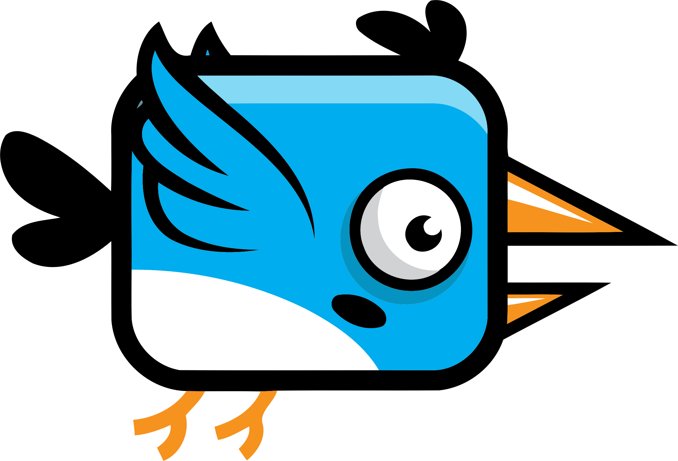 Big Image - Transparent Flappy Bird Gif (2343x1592), Png Download