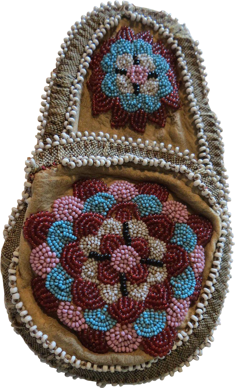 Vintage Native American Indian Beaded Coin Purse Ruby - Needlework (1567x1567), Png Download