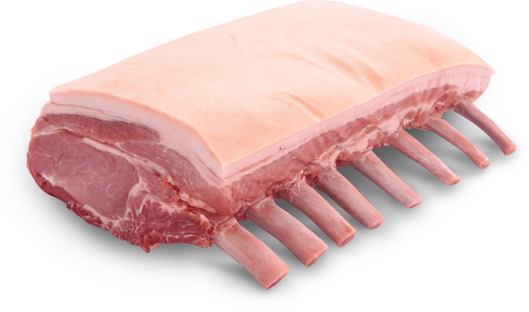 Pork Loin Rack - Red Meat (746x441), Png Download