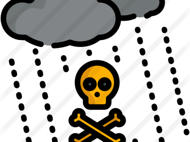 Rain Clipart Transparent Background - Acid Rain For Drawing (640x480), Png Download