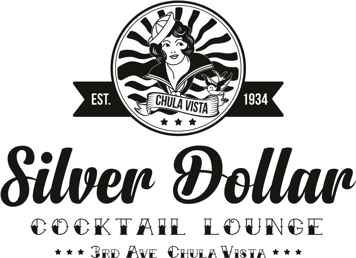 Logo Design By Barefootenko For Silver Dollar Cocktail - Illustration (1281x1024), Png Download