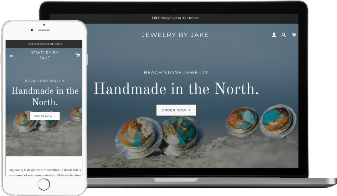 Jewelry By Jake Ecommerce Website Design - Iphone (1200x780), Png Download