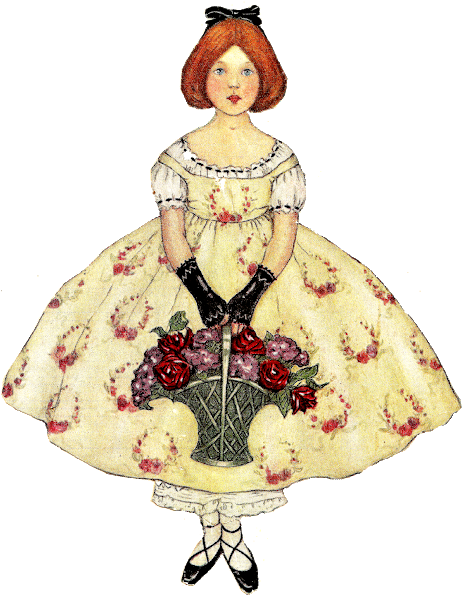 Vintage Fashion Girl Clip Art - Illustration (501x620), Png Download