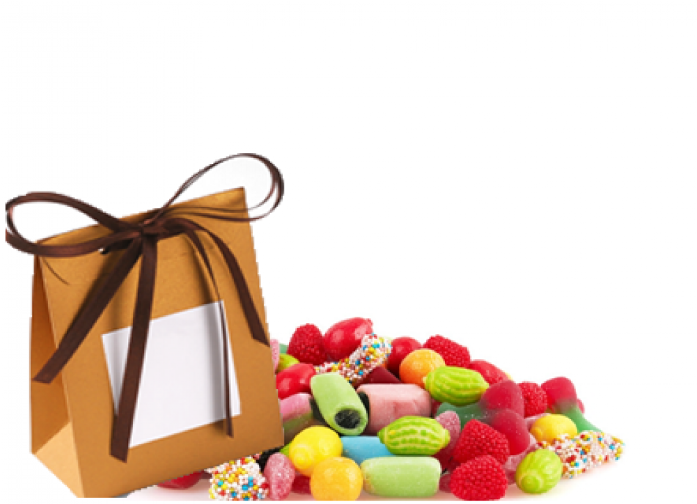 Gold Bags With Sweets-1000x1000 - Candy (1000x1000), Png Download