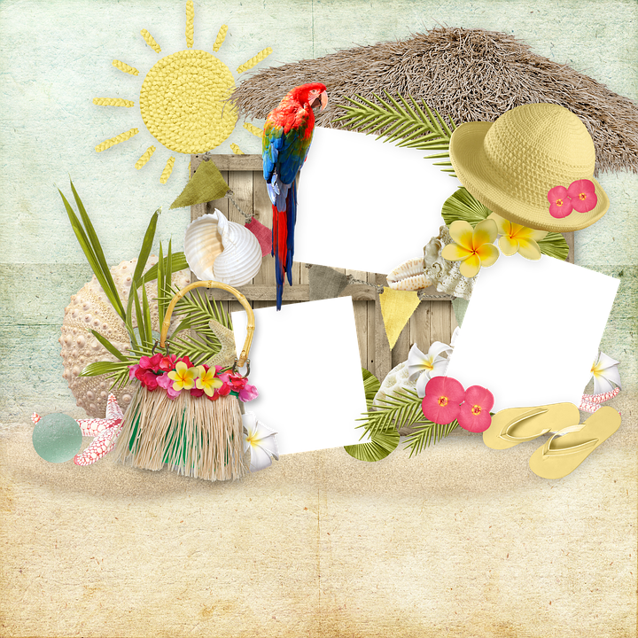 Scrapbooking, Photoshop, Summer, Vacation, Journey - Woven Fabric (720x720), Png Download