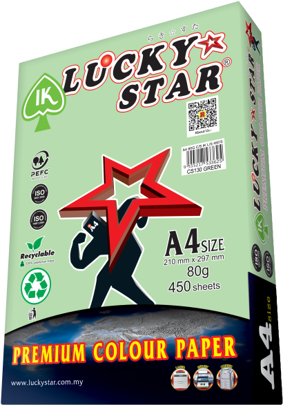 Lucky Star A4 Paper 80gsm (700x700), Png Download