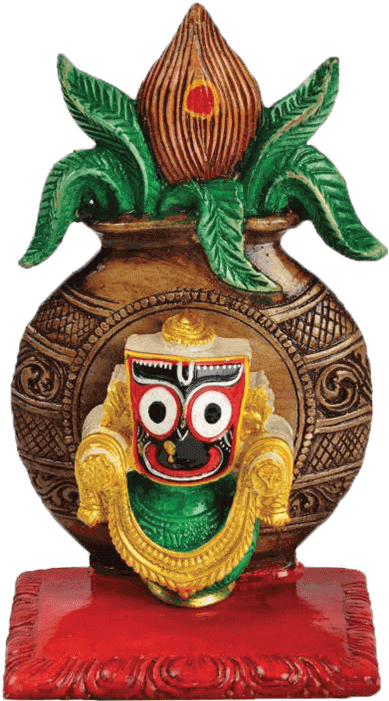 Ecraftodisha Marble Jagannath Idol Kalash Design - Figurine (700x700), Png Download