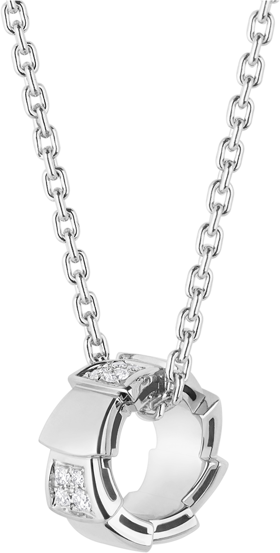 Serpenti Viper Necklace Necklace White Gold White - Bvlgari Serpenti Pendants (1800x1405), Png Download