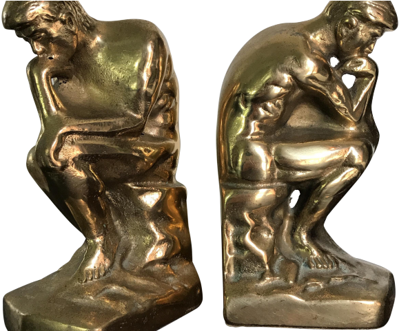 Sculpture Clipart Thinking Man - Bronze Sculpture (640x480), Png Download