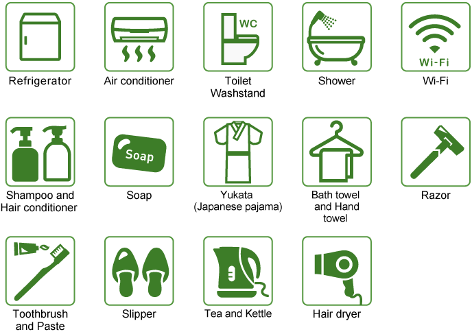 Refrigerator And Air Conditioner Are Equipped All Rooms - Graphic Design (688x484), Png Download