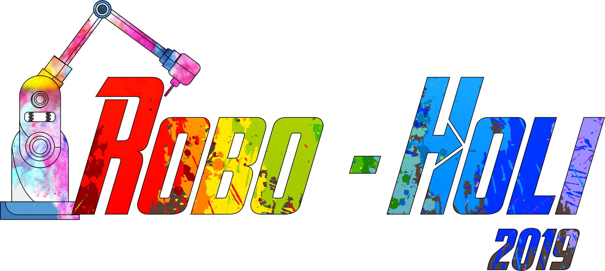 Robo Holi Robo Holi - Graphic Design (1954x878), Png Download