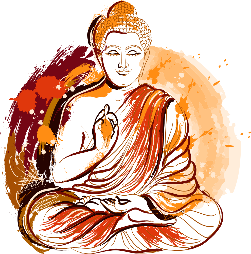 Buddha Clipart England - Gautam Buddha Art Hd (990x1000), Png Download