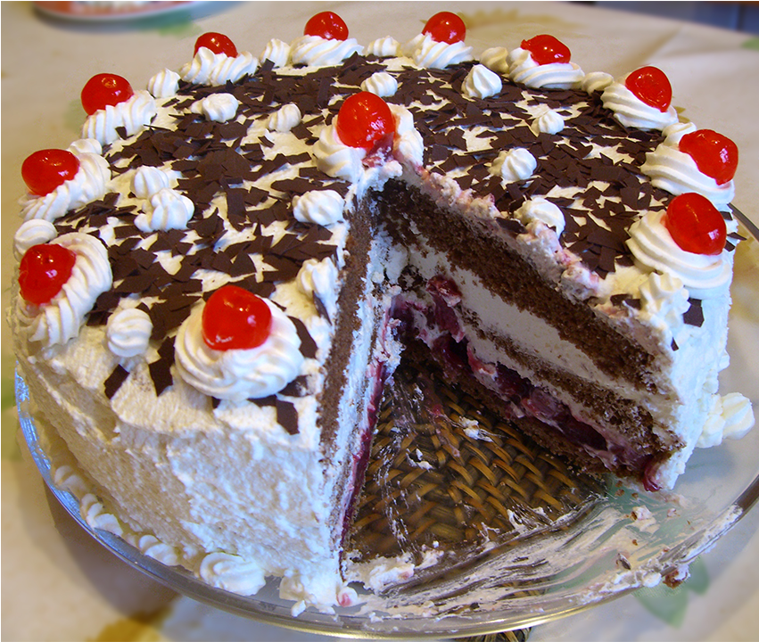 Black Forest - Black Forest Gateau (850x1038), Png Download