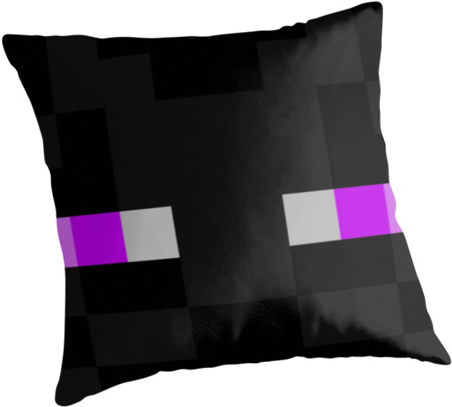 Alekswinter Portfolio Minecraft Enderman Headminecraft - Throw Pillow (875x875), Png Download