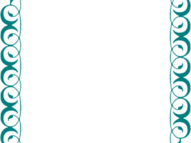 Teal Clipart Borders - Transparent Blue Certificate Border (640x480), Png Download