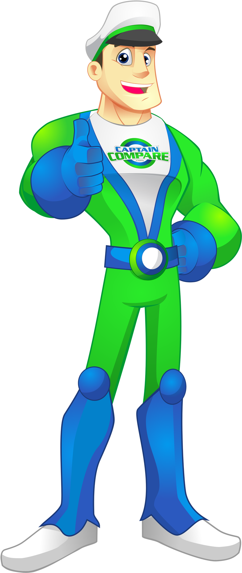 Captain Compare Mascot - Hero Mascot (1000x2000), Png Download