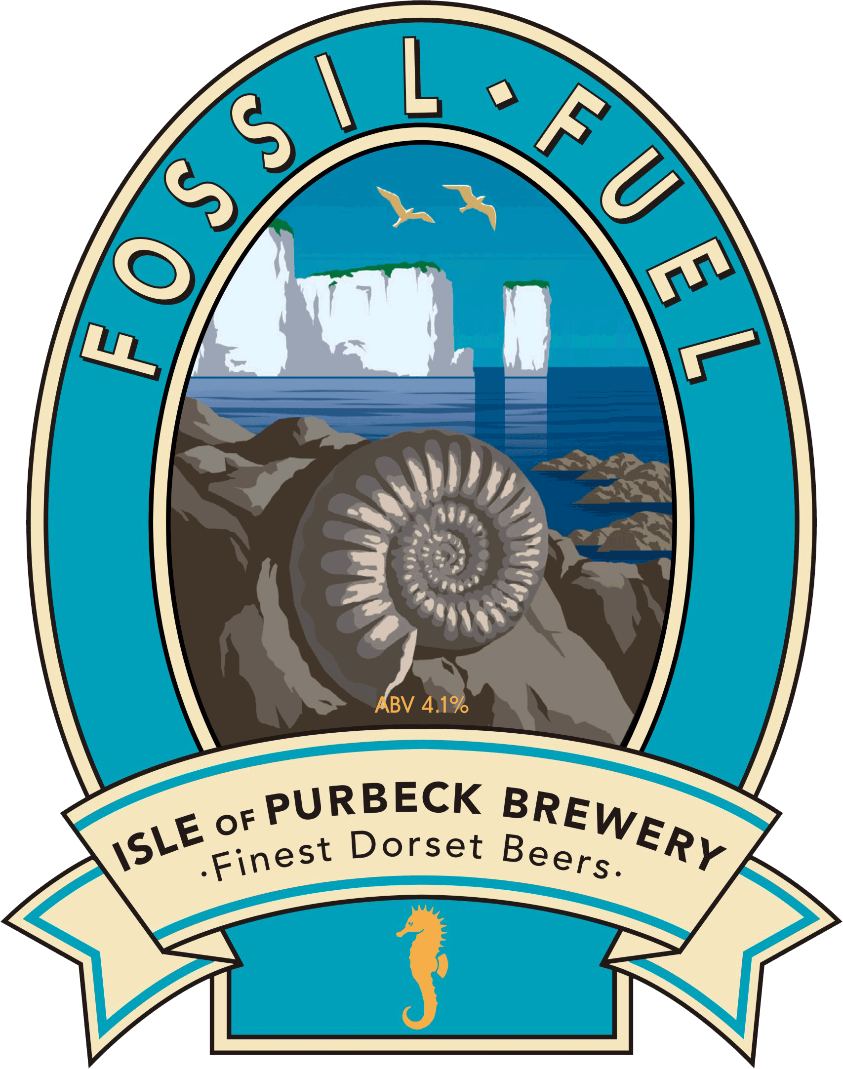 Isle Of Purbeck Brewery Fossil Fuel Pumpclip Png - Isle Of Purbeck Brewery (1707x2165), Png Download