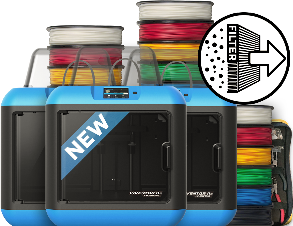 Flashforge 3d Printer Melbourne Australian Schools - Flashforge Inventor 2 Specs (1024x1024), Png Download