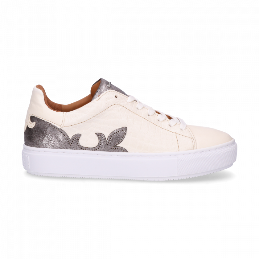 Sisterhood Sneaker Off White & Silver - Skate Shoe (840x840), Png Download