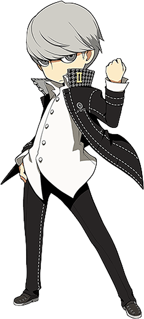 Full-body Png Versions Of The P4 & P5 Protagonists, - Persona Q2 Art (570x1138), Png Download