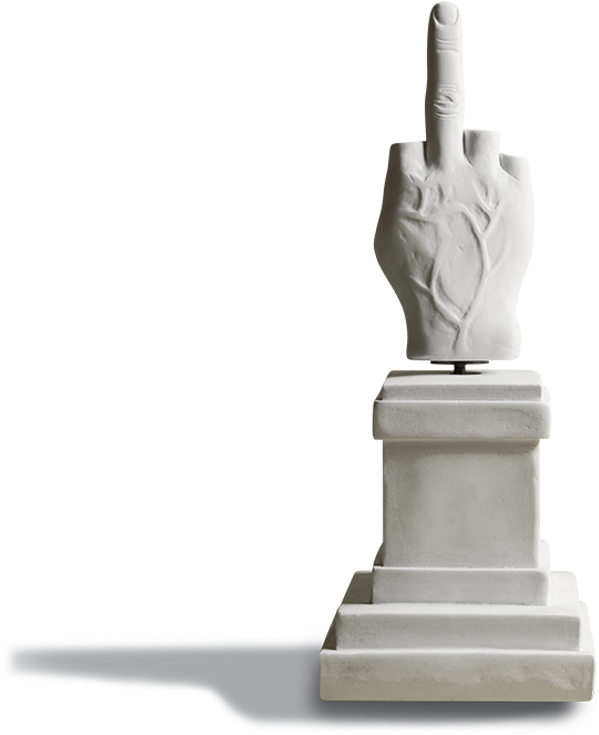 800 X 702 3 - Middle Finger Statue Png (800x702), Png Download