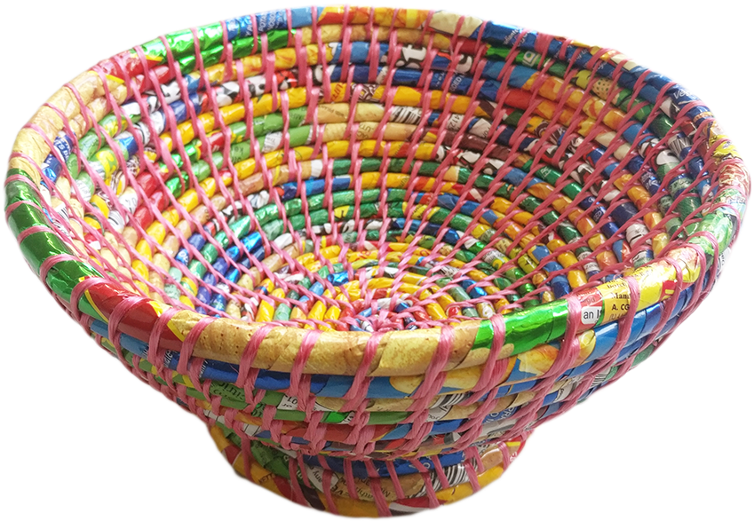 Handicraft Colorful Plastic Bowl - Storage Basket (1000x1000), Png Download