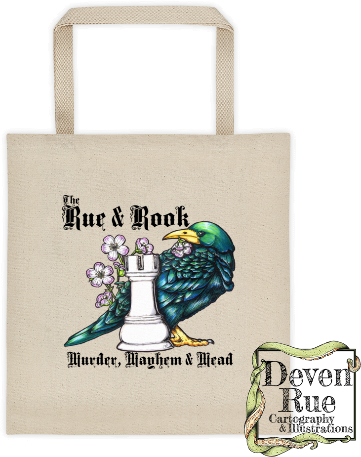 Rue Ink -rue & Rook Tavern Canvas Tote Bag - Mockup Bolsas De Tela (1000x1000), Png Download