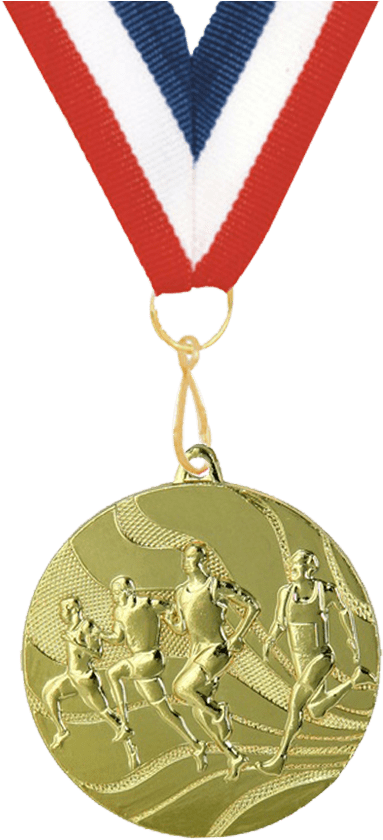 Gold Medal - Gold Olympic Running Medal (738x844), Png Download