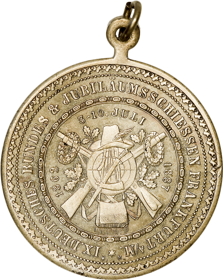 1887 9th Federal Shooting Festival And Jubilee In Frankfurt - Locket (1000x1000), Png Download