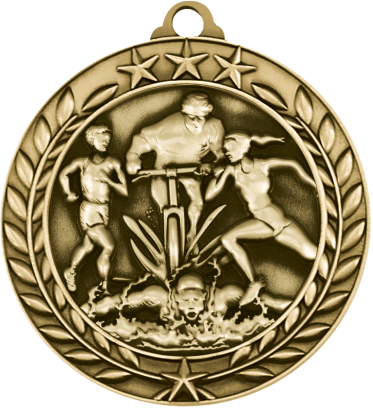 Triathlon Wreath Medal For Running Events - Basketball Medal (802x800), Png Download