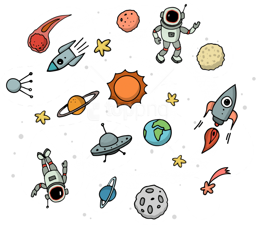 Free Png Download Space Station Png Images Background - Astronaut Illustration (850x745), Png Download