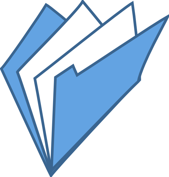 How To Set Use Open Folder Blue Svg Vector (570x597), Png Download