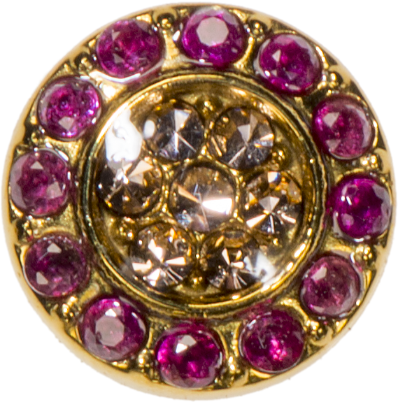 Glitter 6mm Light Red/peach - Gemstone (569x575), Png Download