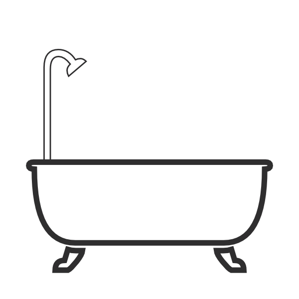 Abstract Clipart Image Cartoon Tub Clipart - Laminas Imprimibles Para Baño (600x600), Png Download