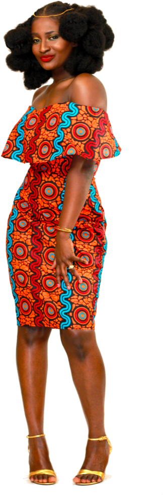 Onie Off-shoulder Dress - Day Dress (622x1024), Png Download