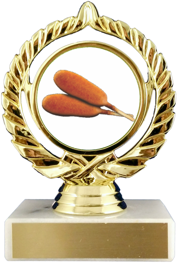 Corn Dogs Logo Trophy On Flat White Marble - Christmas Trophy (600x892), Png Download