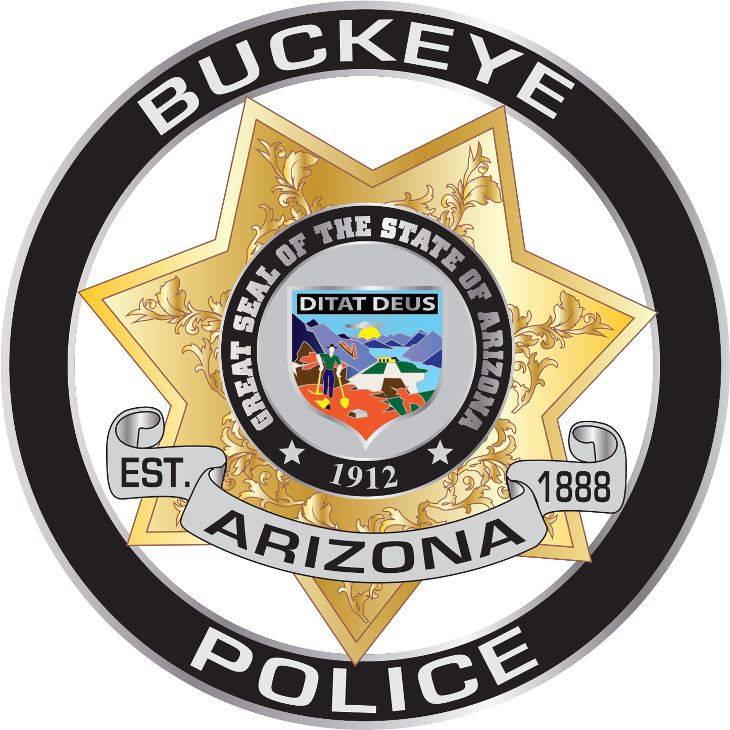 Buckeye Police Department - Emblem (1500x1500), Png Download