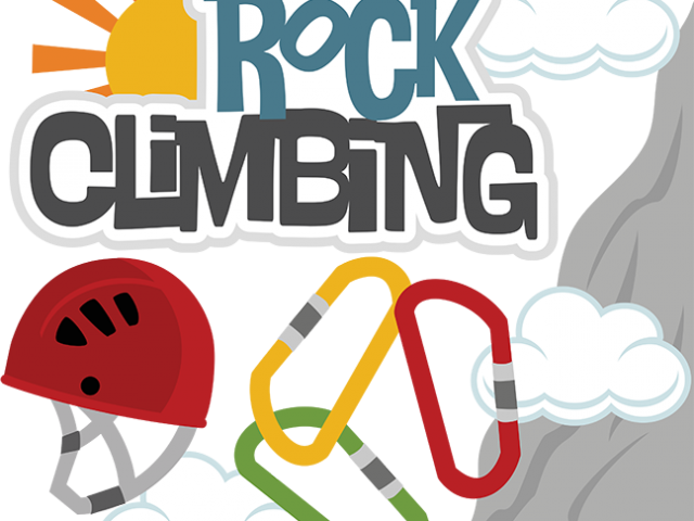 Climbing Clipart Rock Climbing - Rock Climbing Wall Clipart (640x480), Png Download