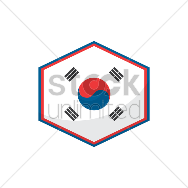 South Korea Flag Icon V矢量图形 - Kick American Football (600x600), Png Download