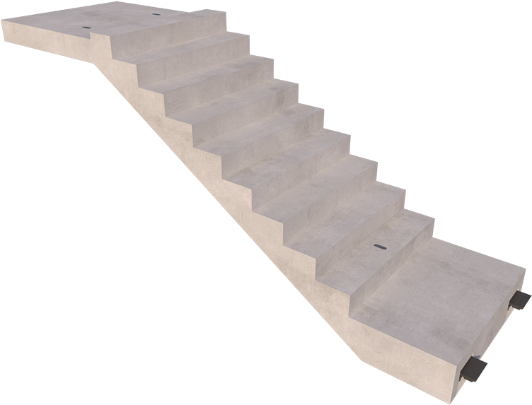Precast Concrete Stairs & Landings Precast Concrete - Precast Concrete Stair Section (900x900), Png Download