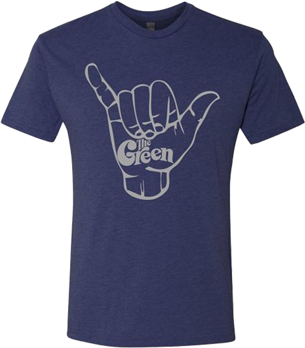Shaka Tee Heather Navy - Hand (2048x795), Png Download