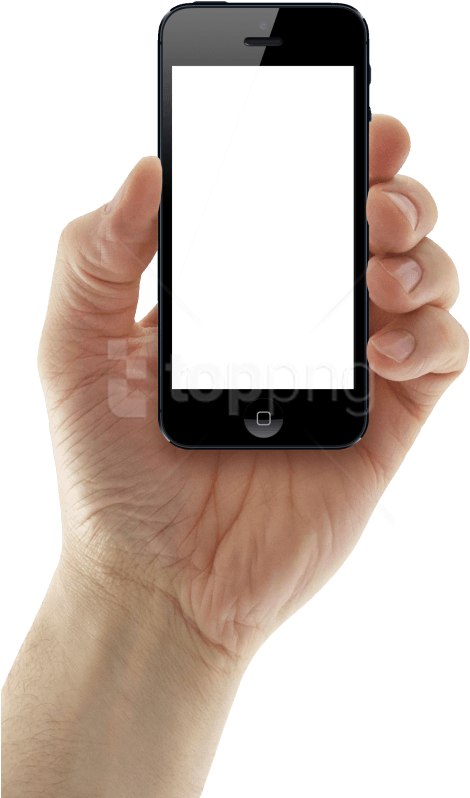 Free Png Download Hand Holding Iphone Png Images Background - Man Hand Holding Phone (480x813), Png Download