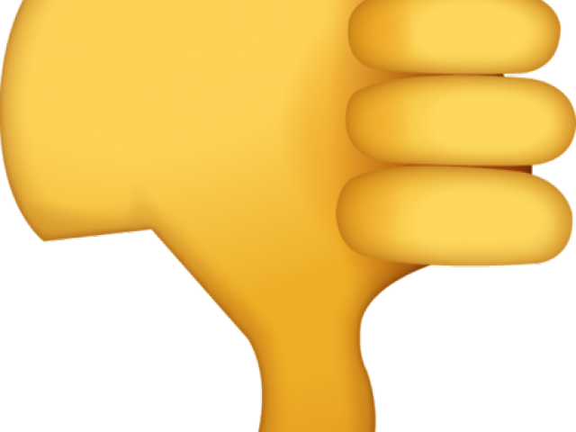 Thumbs Up Thumbs Down Clipart Free Download Clip Art - Down Emoji Png (640x480), Png Download