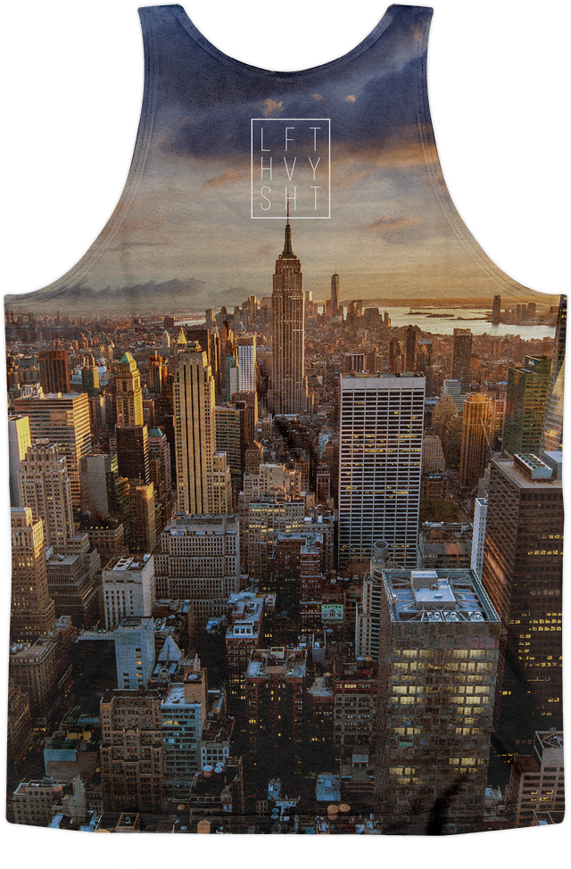 New York City Skyline Men's Tank Top - Empire State Building (1000x1000), Png Download