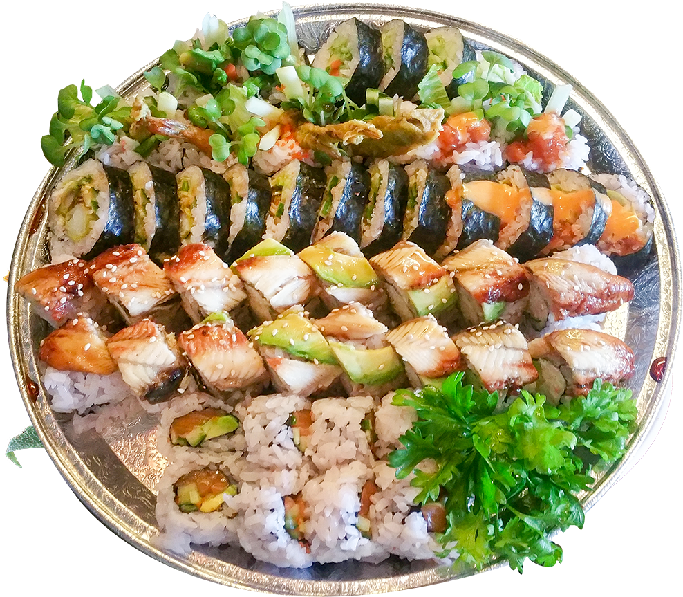 Rainb Ow Roll, California Roll, Tuna Roll, Seattle - California Roll (1000x873), Png Download